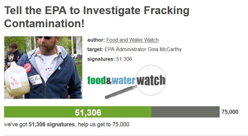 Petition #12: Tell The EPA To Investigate Fracking Contamination!
