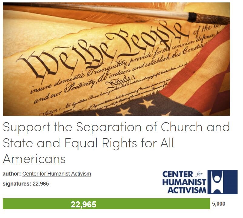 Petition #13: Support The Separation Of Church And State And Equal Rights For All Americans