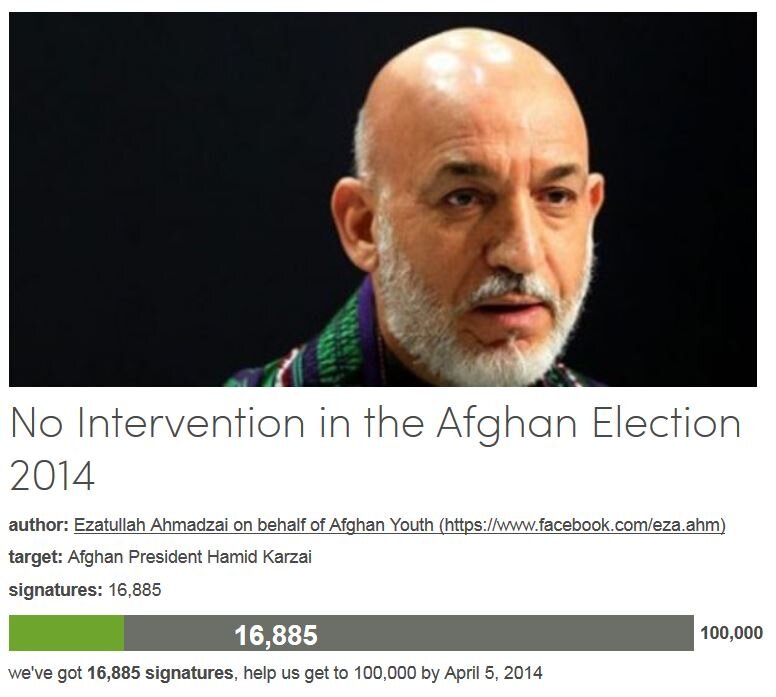 Petition #26: No Intervention In The Afghan Election 2014