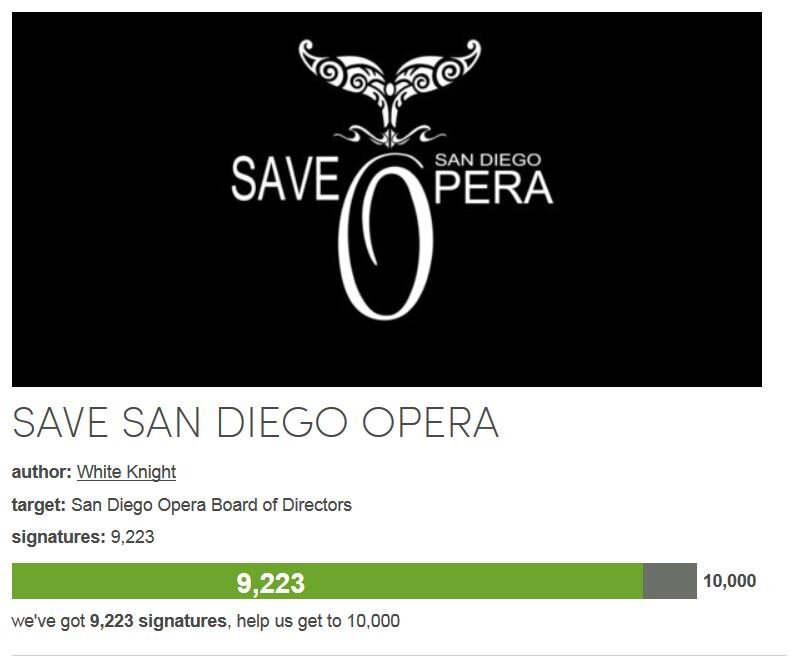 Petition #27: SAVE SAN DIEGO OPERA