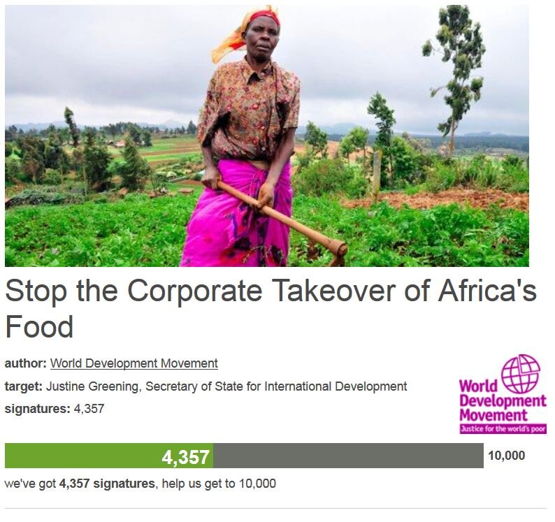 Petition #37: Stop The Corporate Takeover Of Africa's Food