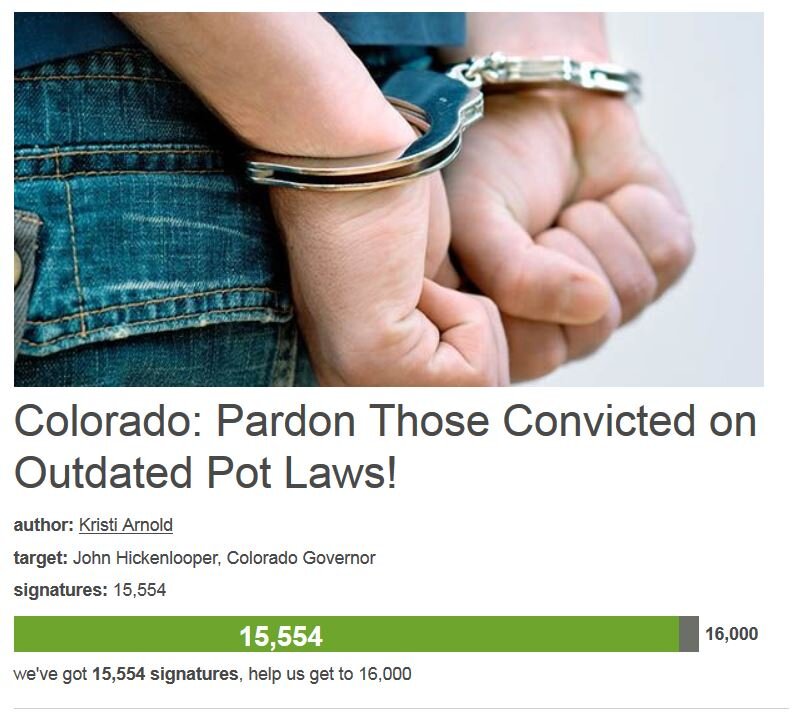 Petition #40: Colorado: Pardon Those Convicted On Outdated Pot Laws!