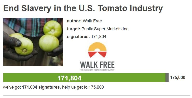 Petition #41: End Slavery In The U.S. Tomato Industry