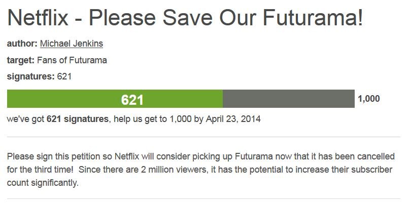 Petition #46: Netflix - Please Save Our Futurama!