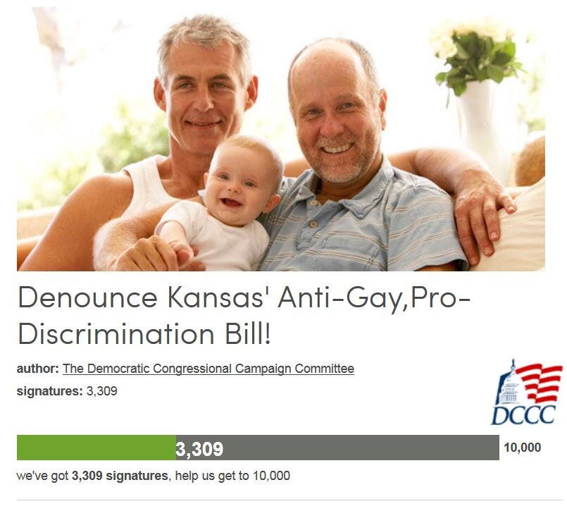 Petition #86: Denounce Kansas' Anti-Gay, Pro-Discrimination Bill!