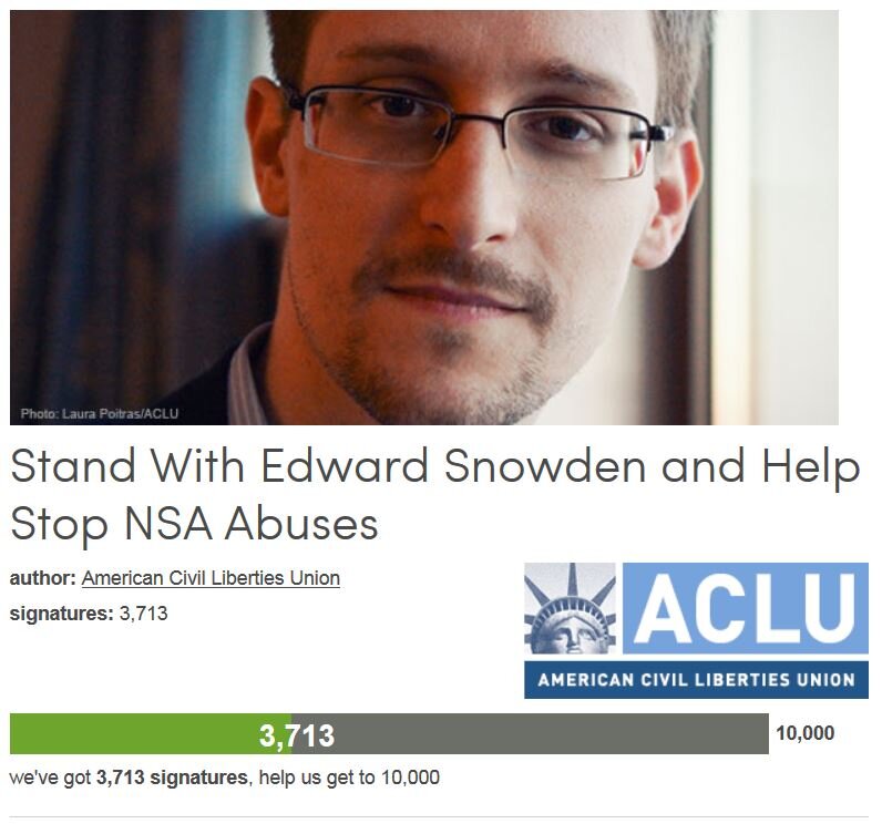 Petition #90: Stand With Edward Snowden And Help Stop NSA Abuses