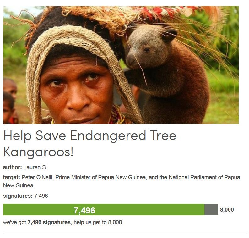 Petition #104: Help Save Endangered Tree Kangaroos!