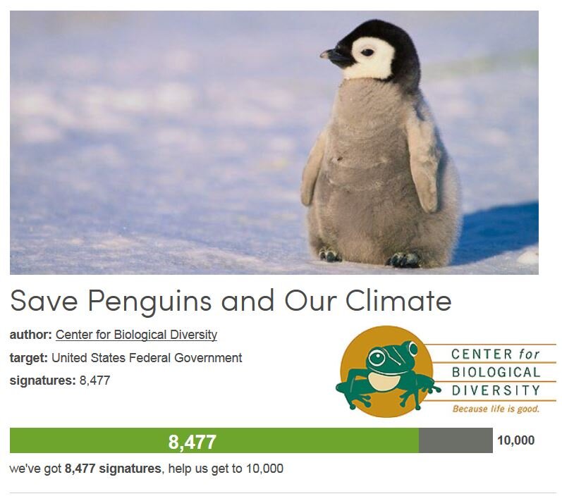Petition #112: Save Penguins And Our Climate