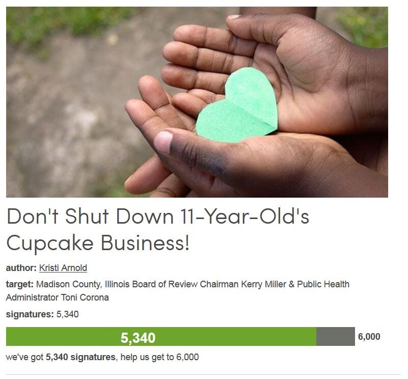 Petition #128: Don't Shut Down 11-Year-Old's Cupcake Business!
