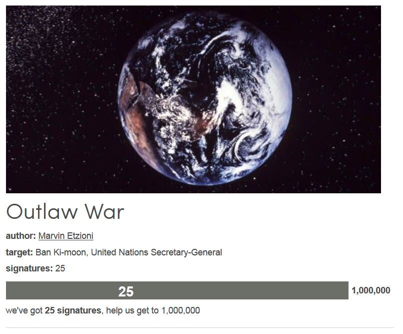 Petition #150: Outlaw War