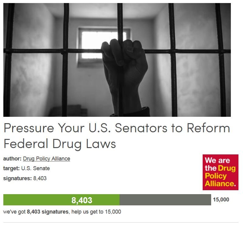 Petition #151: Pressure Your U.S. Senators To Reform Federal Drug Laws