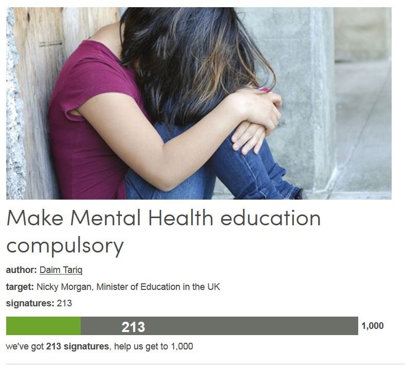 Petition#157: Make Mental Health Education Compulsory