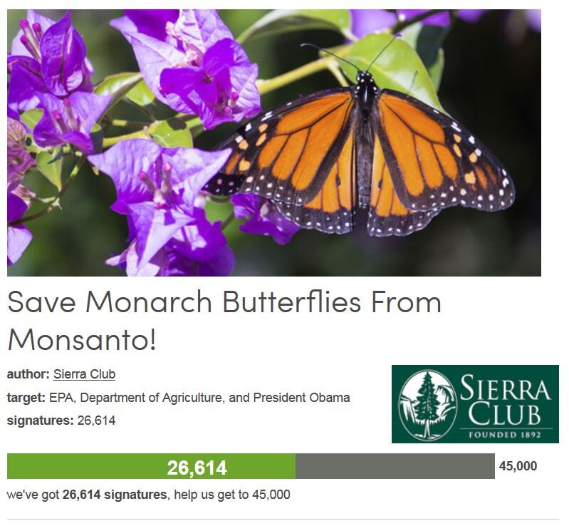 Petition #231: Save Monarch Butterflies From Monsanto!