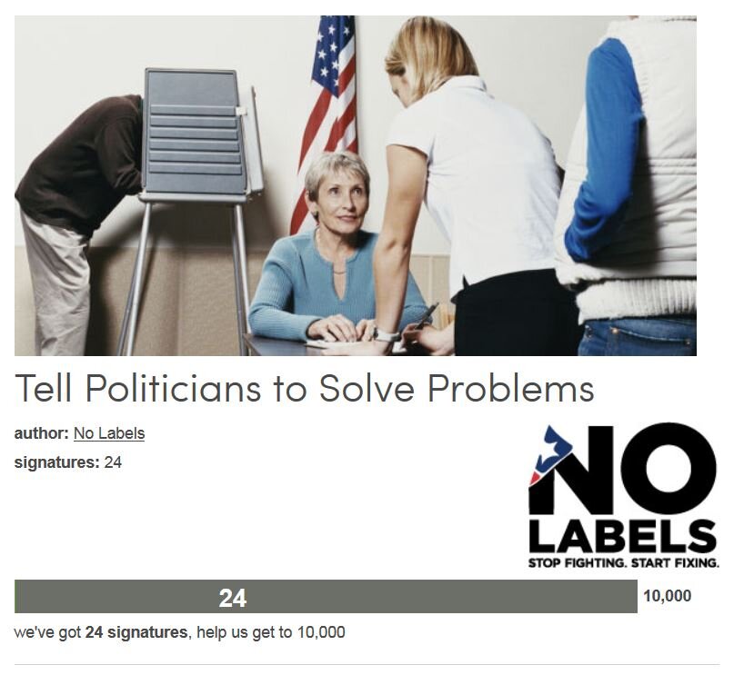 Petition #233: Tell Politicians To Solve Problems
