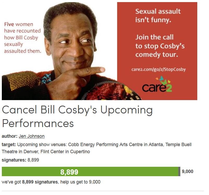 Petition #276: Cancel Bill Cosby's Upcoming Performances