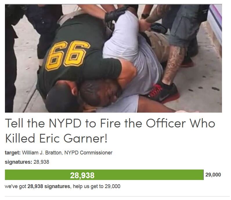 Petition #281: Tell The NYPD To Fire The Officer Who Killed Eric Garner!