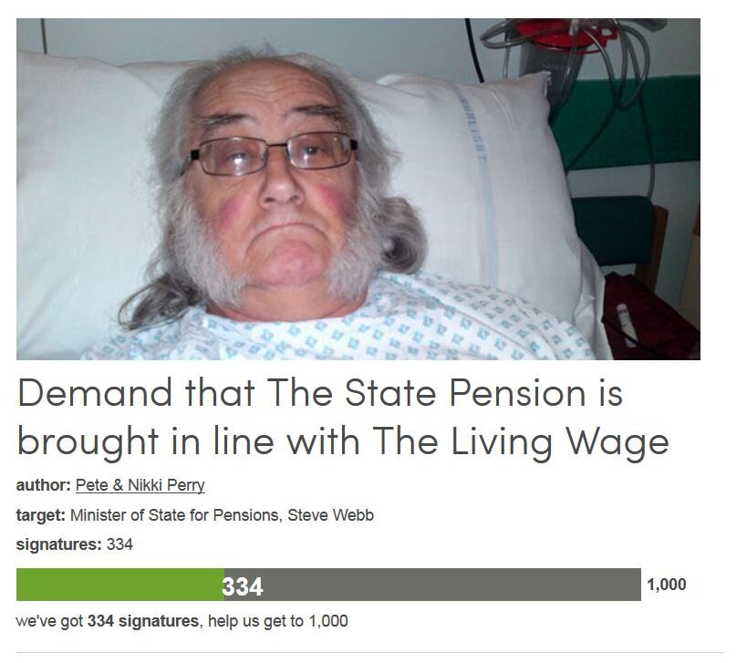 Petition #288: Demand That The State Pension Is Brought In Line With The Living Wage