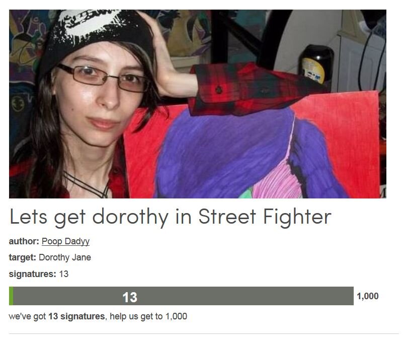 Petition #290: Lets Get Dorothy In Street Fighter