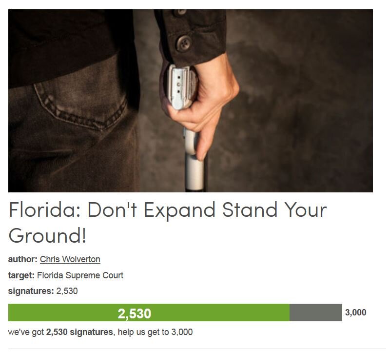 Petition #291: Florida: Don't Expand Stand Your Ground!