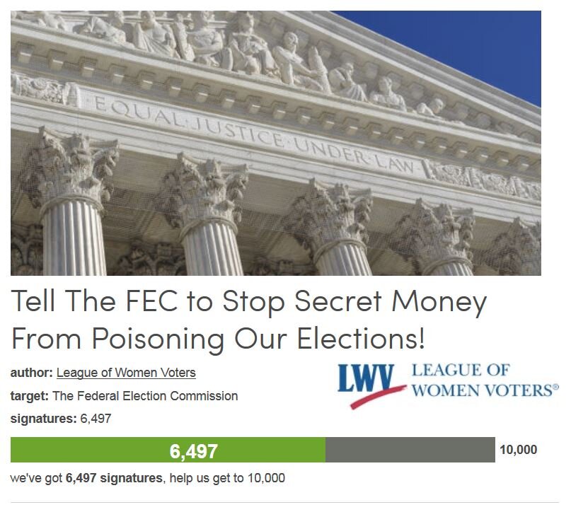 Petition #296: Tell The FEC To Stop Secret Money From Poisoning Our Elections!