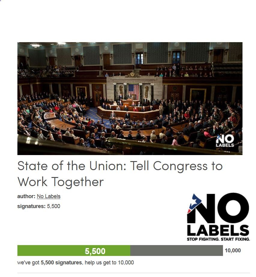 Petition #331: State Of The Union: Tell Congress To Work Together