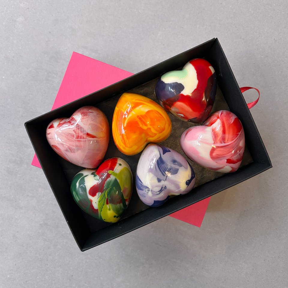 6er Chocoron-Herzpralinen