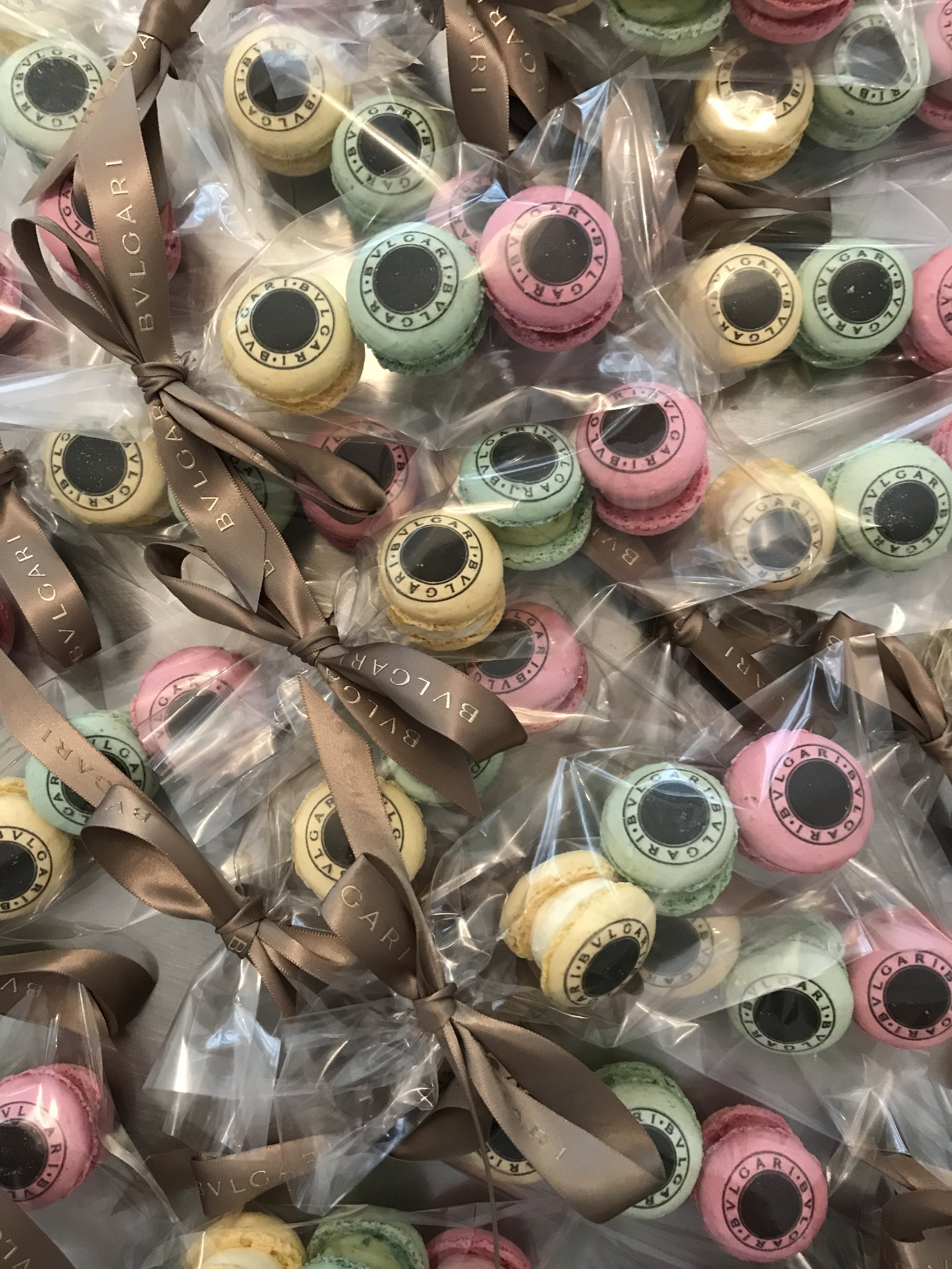 3er Tütchen mit Logodruck und Kundenschleife