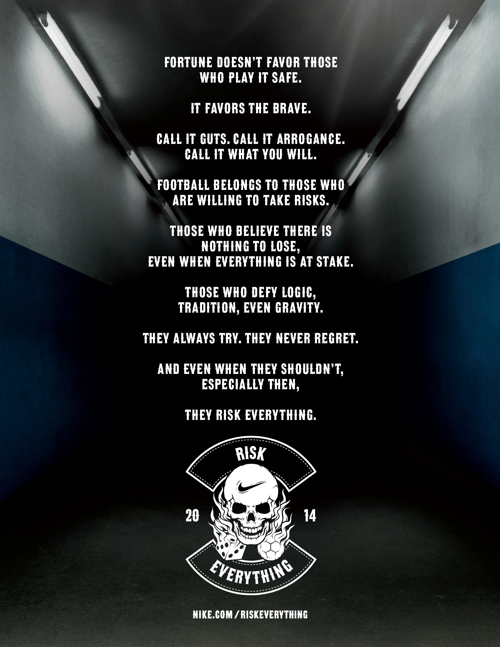 MANIFESTO DESIGN FOR THE FIRST PART OF NIKE'S THREE PART CAMPAIGN FOR THE 2014 WORLD CUP