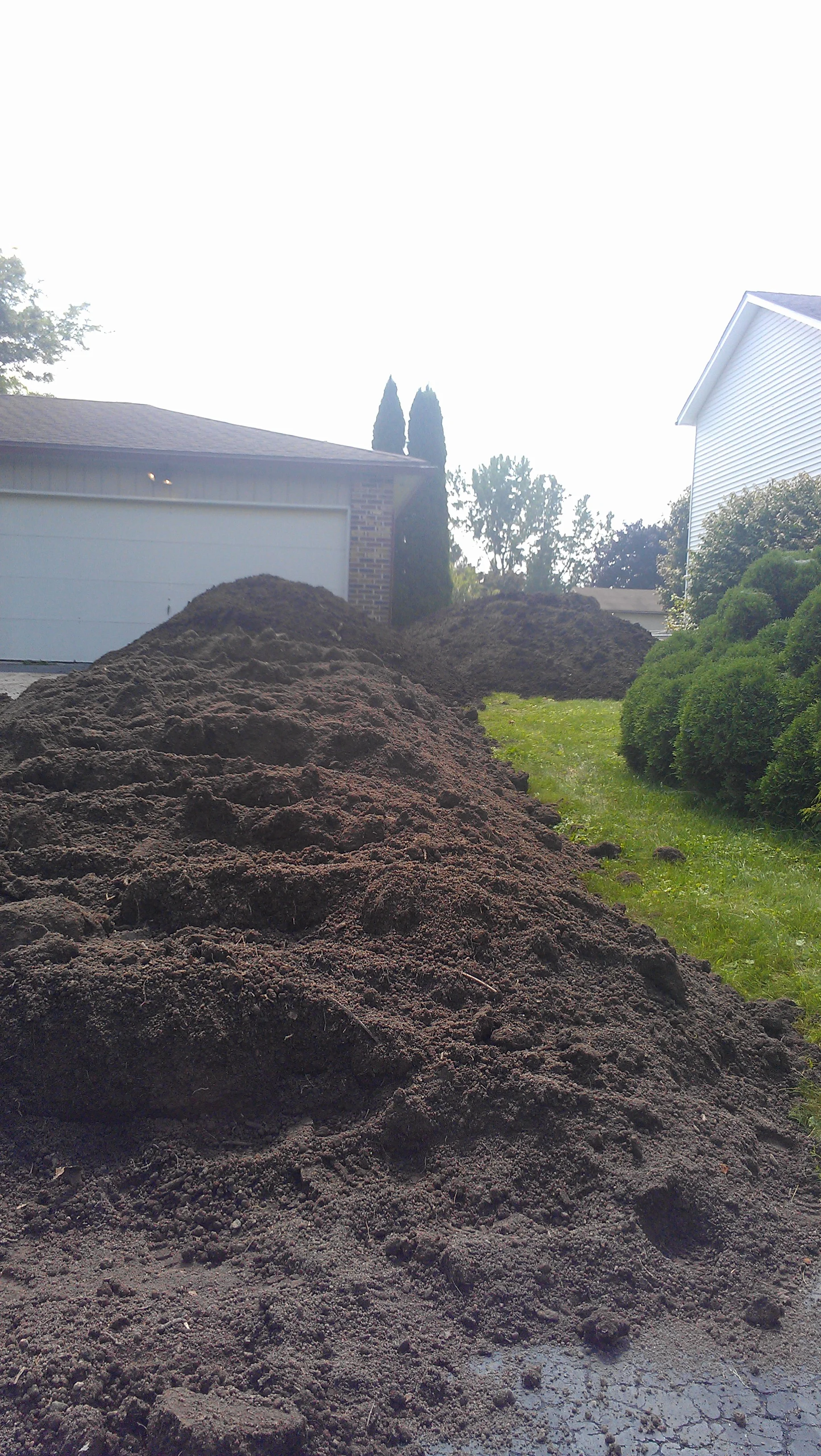 Dirt for the Meditation and Prayer Garden delivered