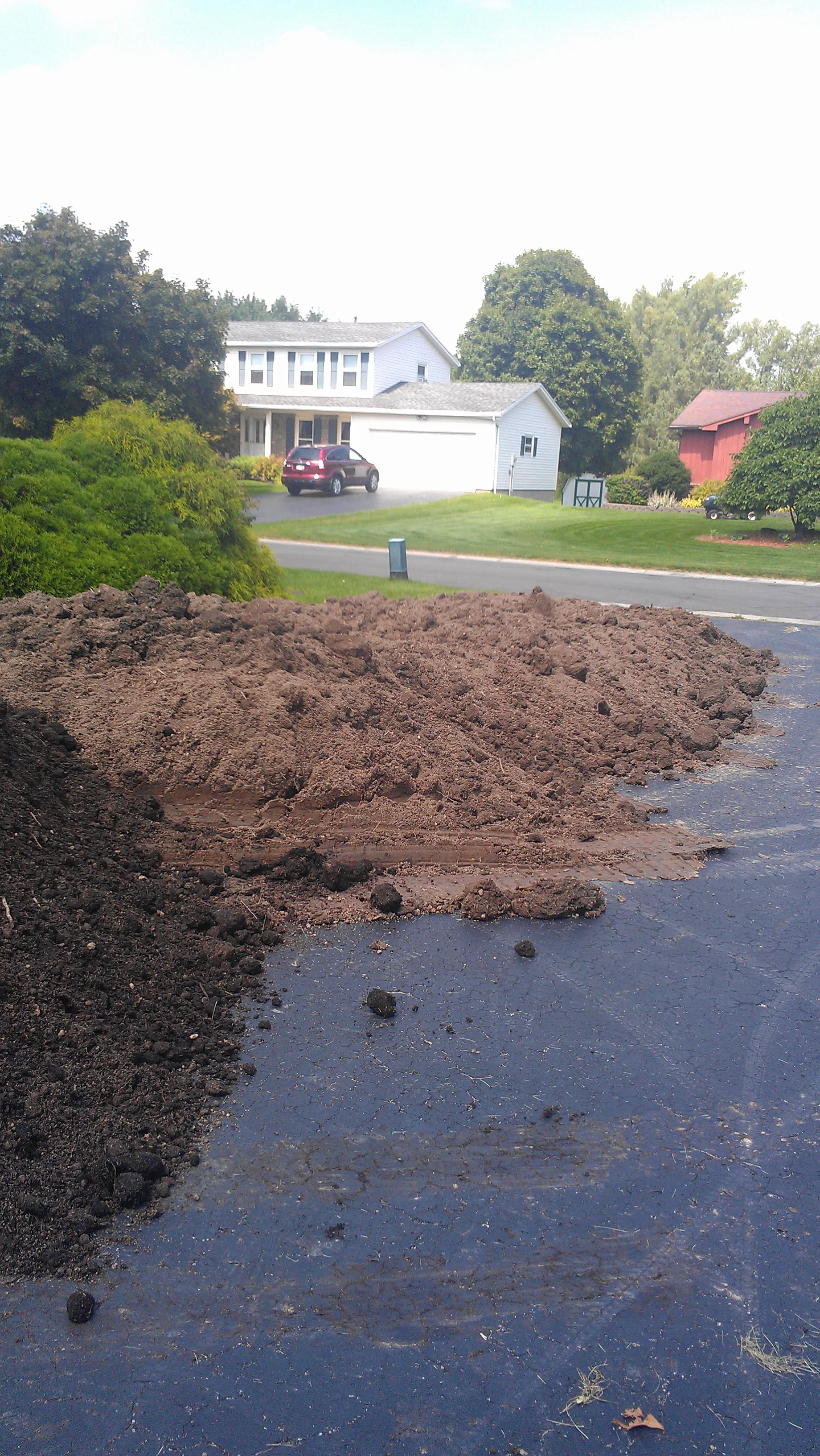 Dirt for the Meditation and Prayer Garden delivered