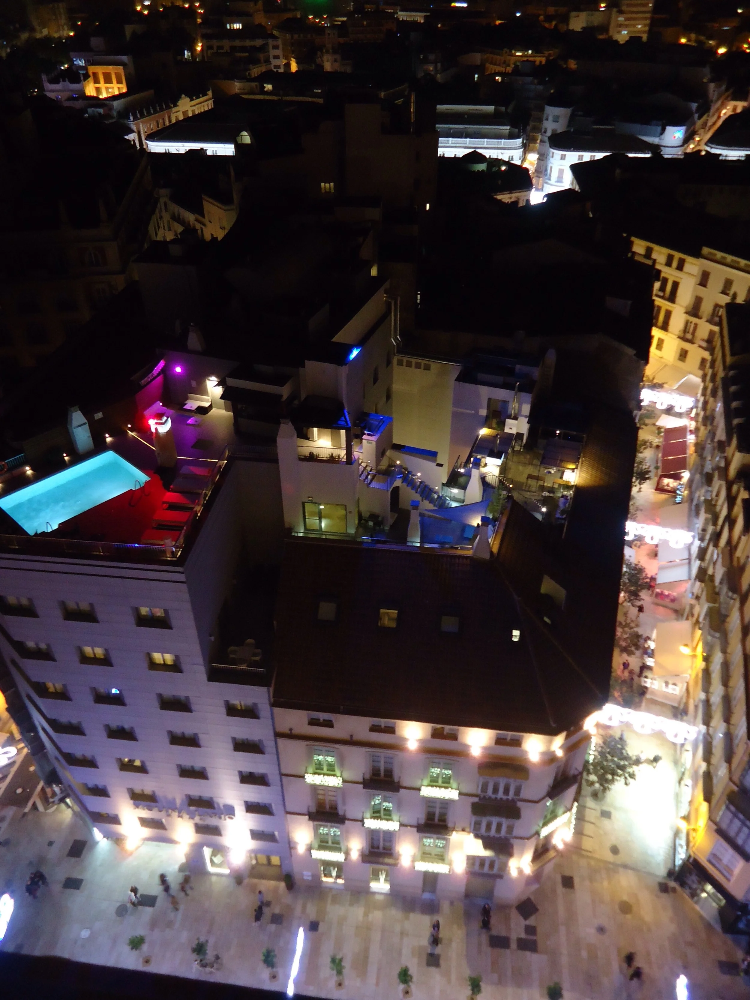 Looking down to someone else's pool!