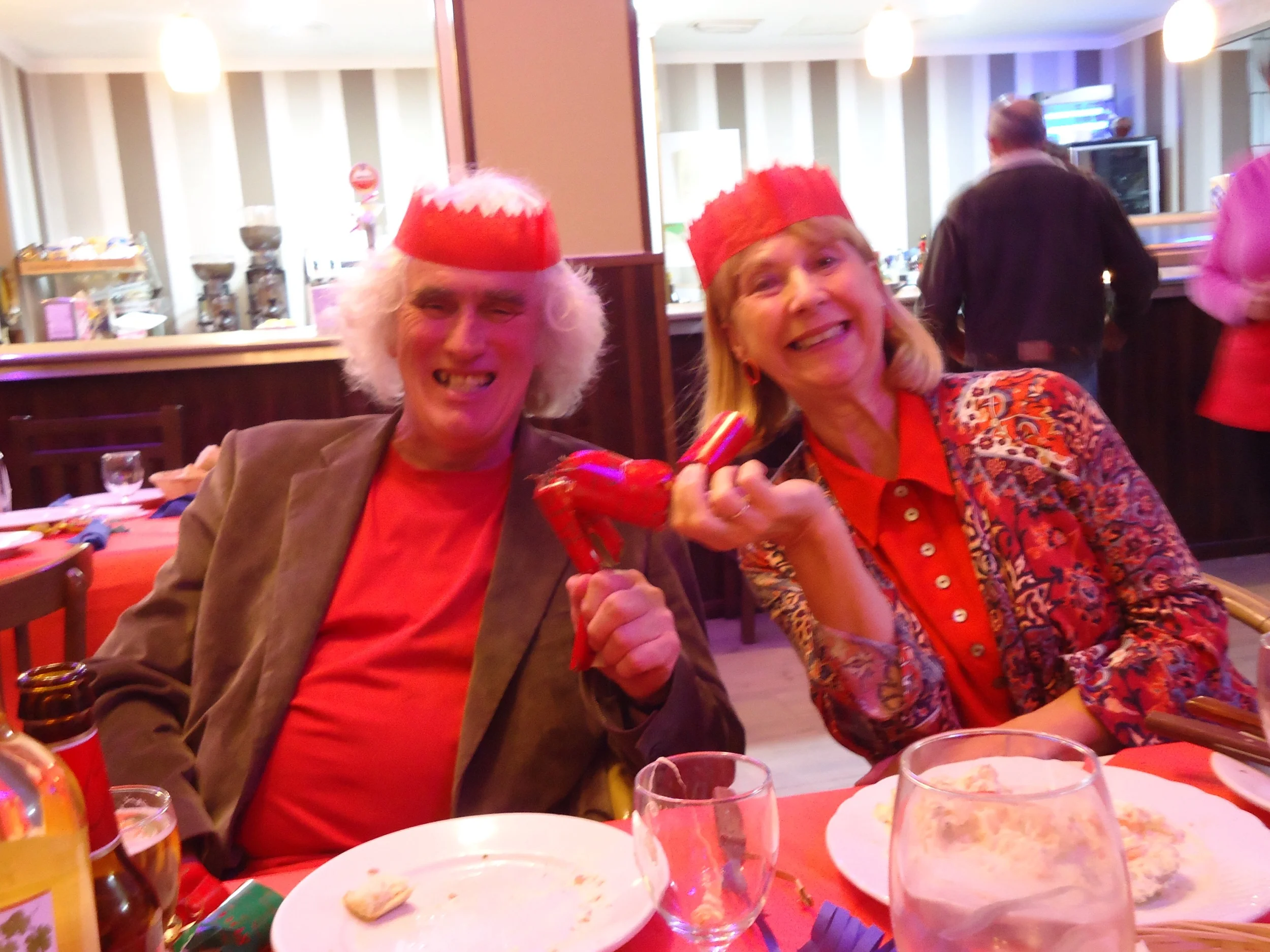 Dick and Anne enjoying the ambience... 