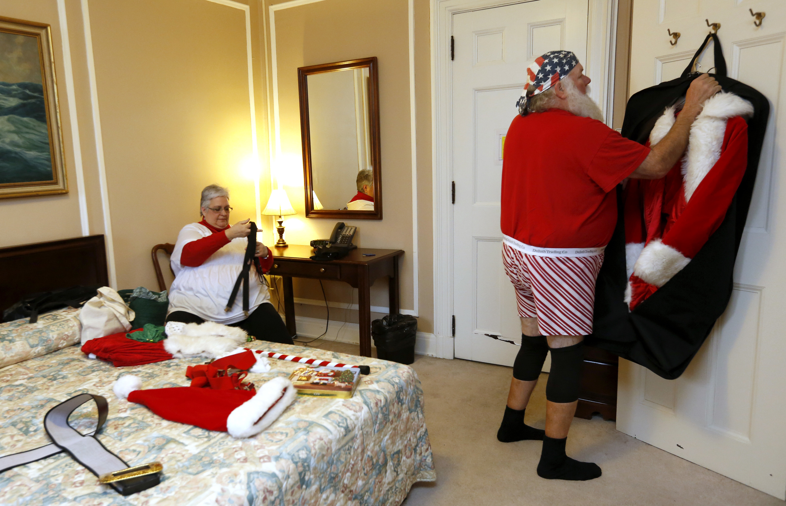 Mrs. Claus and Santa Ric