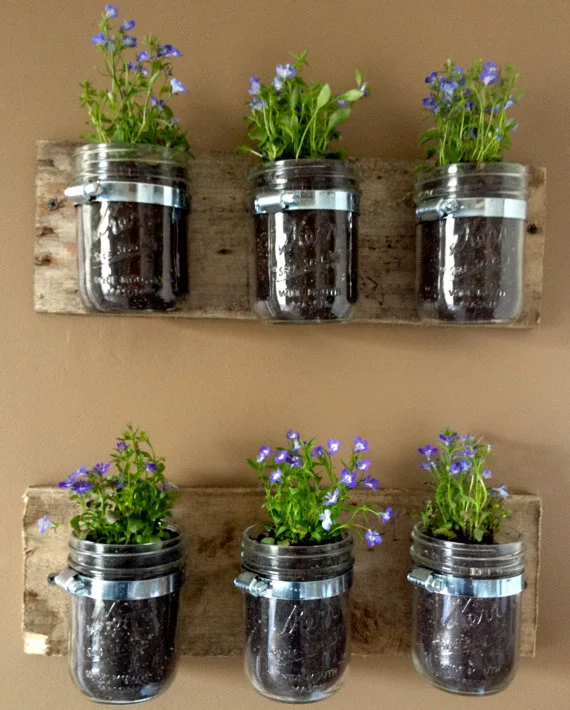 http://www.etsy.com/listing/96930098/mason-jar-wall-hanger-planter