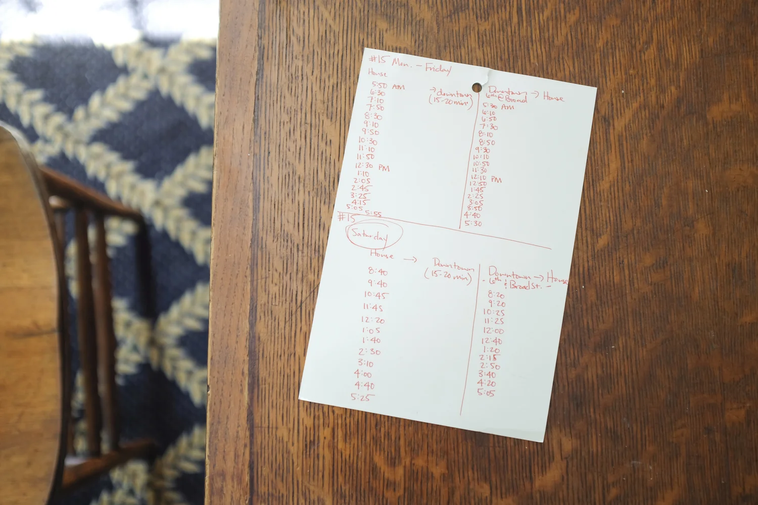 Buses, Index Cards, and Transit Feeds