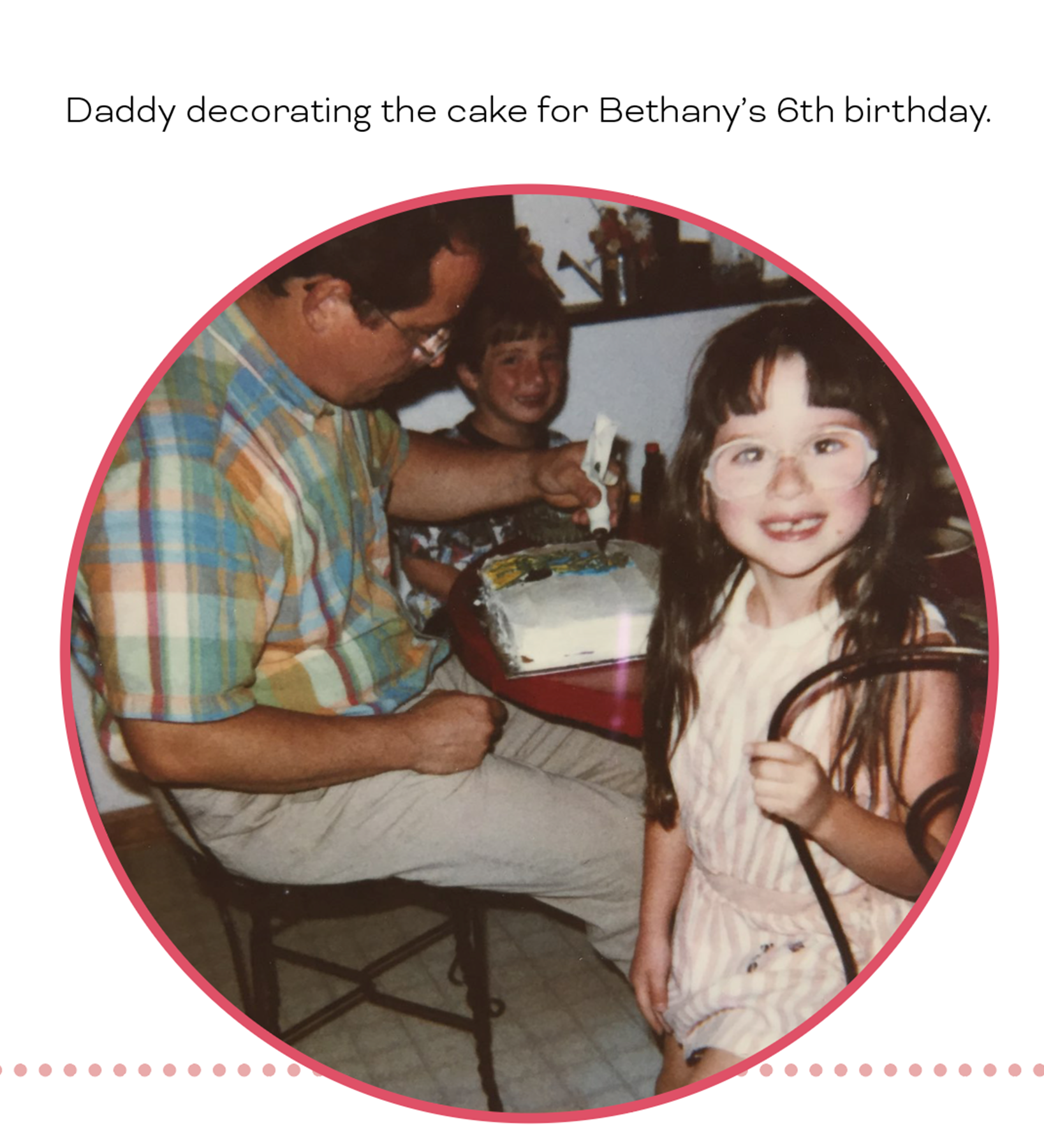 Bethany Taylor as a child with her Dad