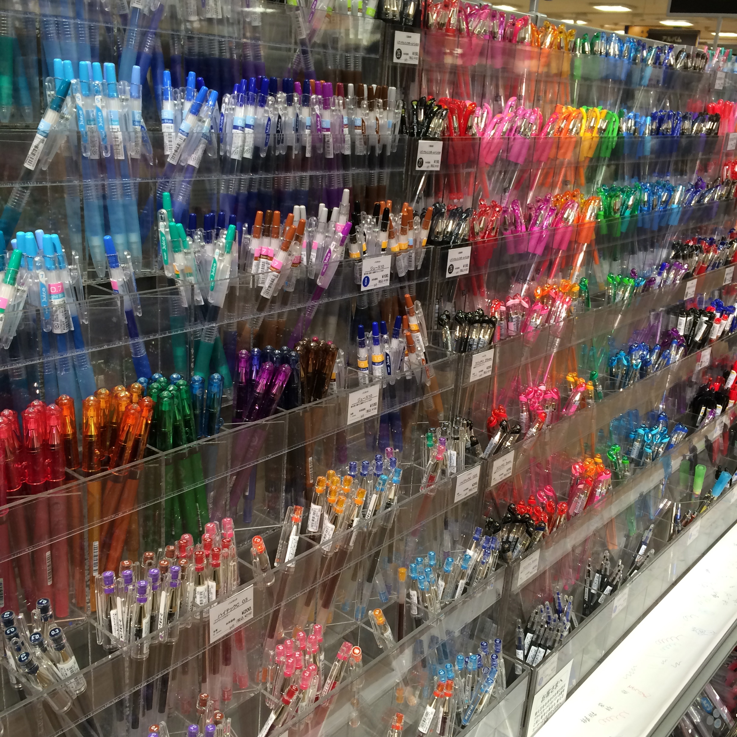 Many, many pens