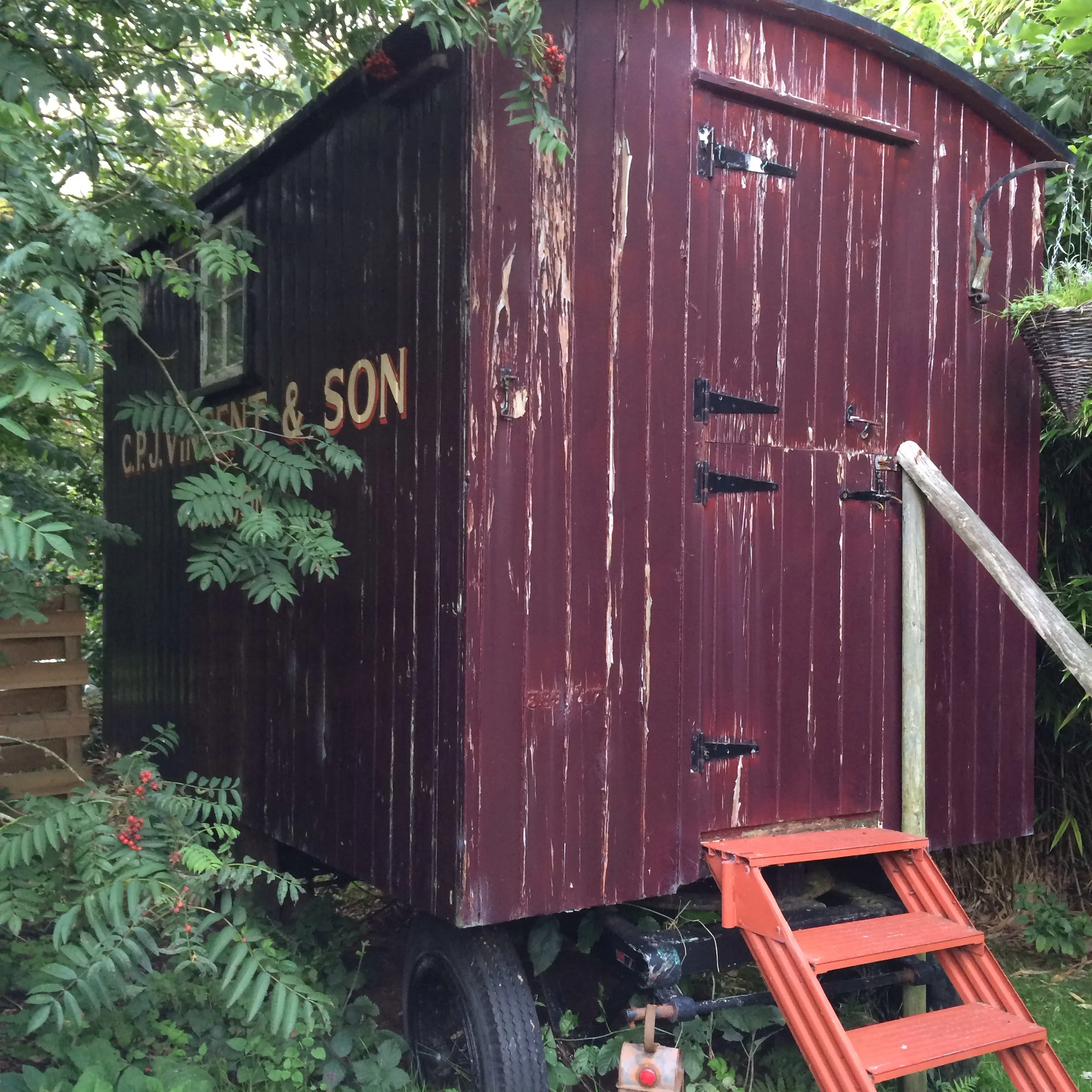 Old steamroller living quarters