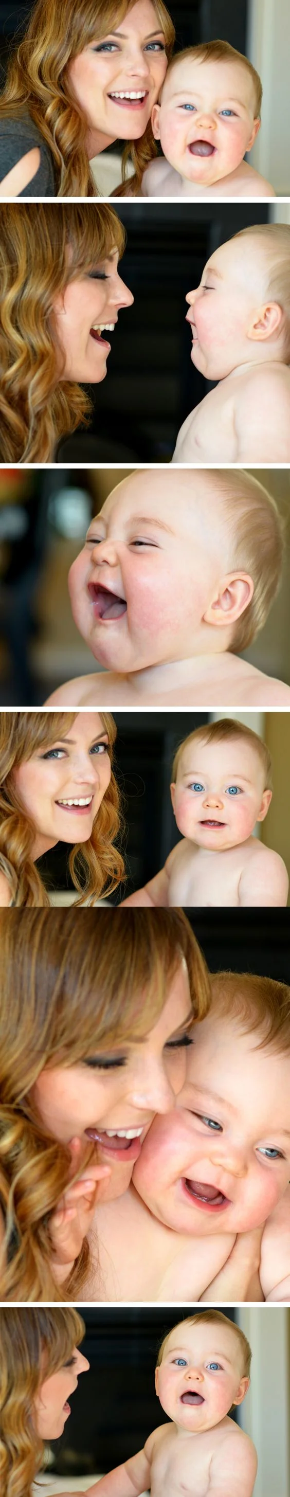 Mother and Son Closeup Portraits