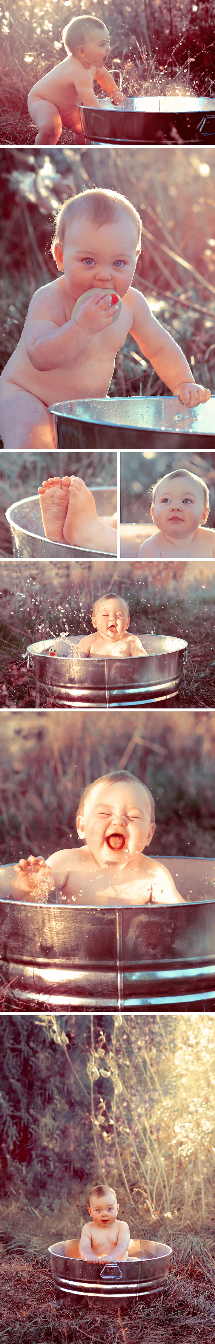 Baby Boy photoshoot in Tub