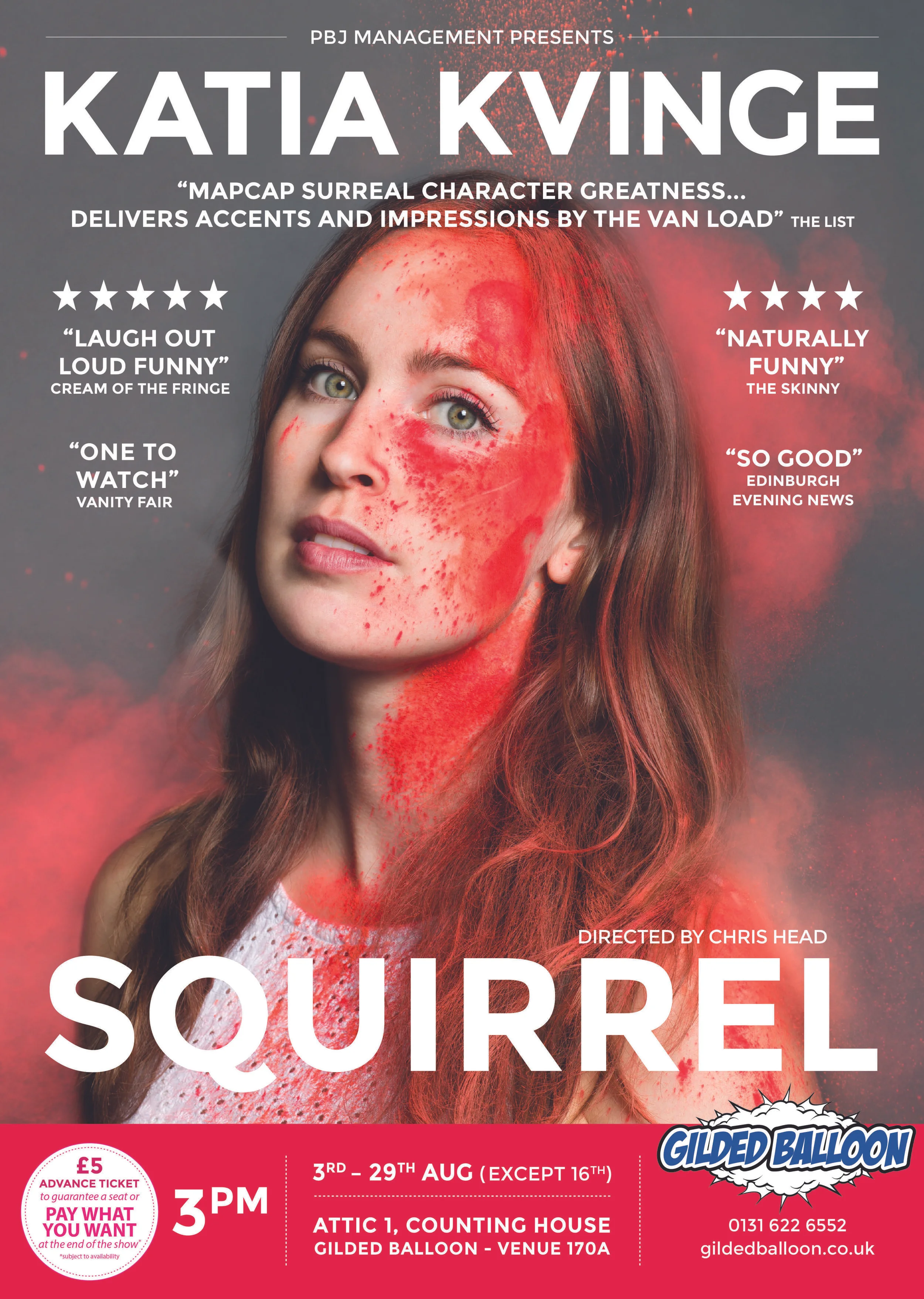 Squirrel - Katia Kvinge Ed Fringe Poster