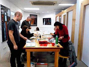 Coating paper with the salt solution