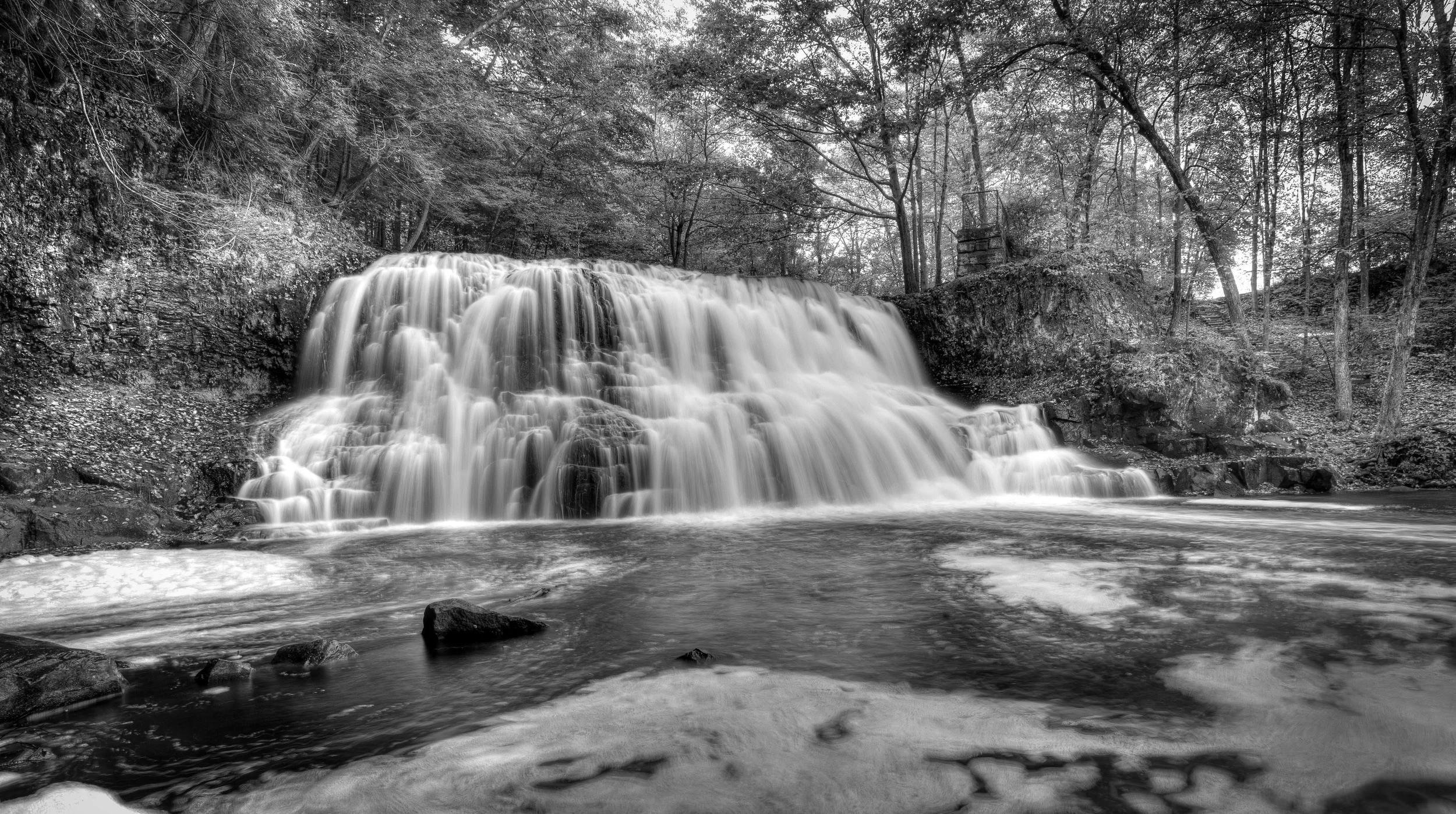  Wadsworth Falls from the left, This position is almost impossible to get to without getting wet. 