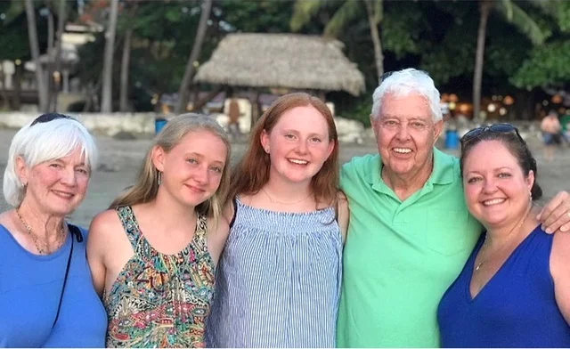 Jorie and Julia Bachus with family.