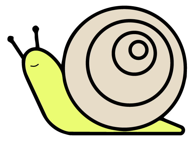 a friendly little snail