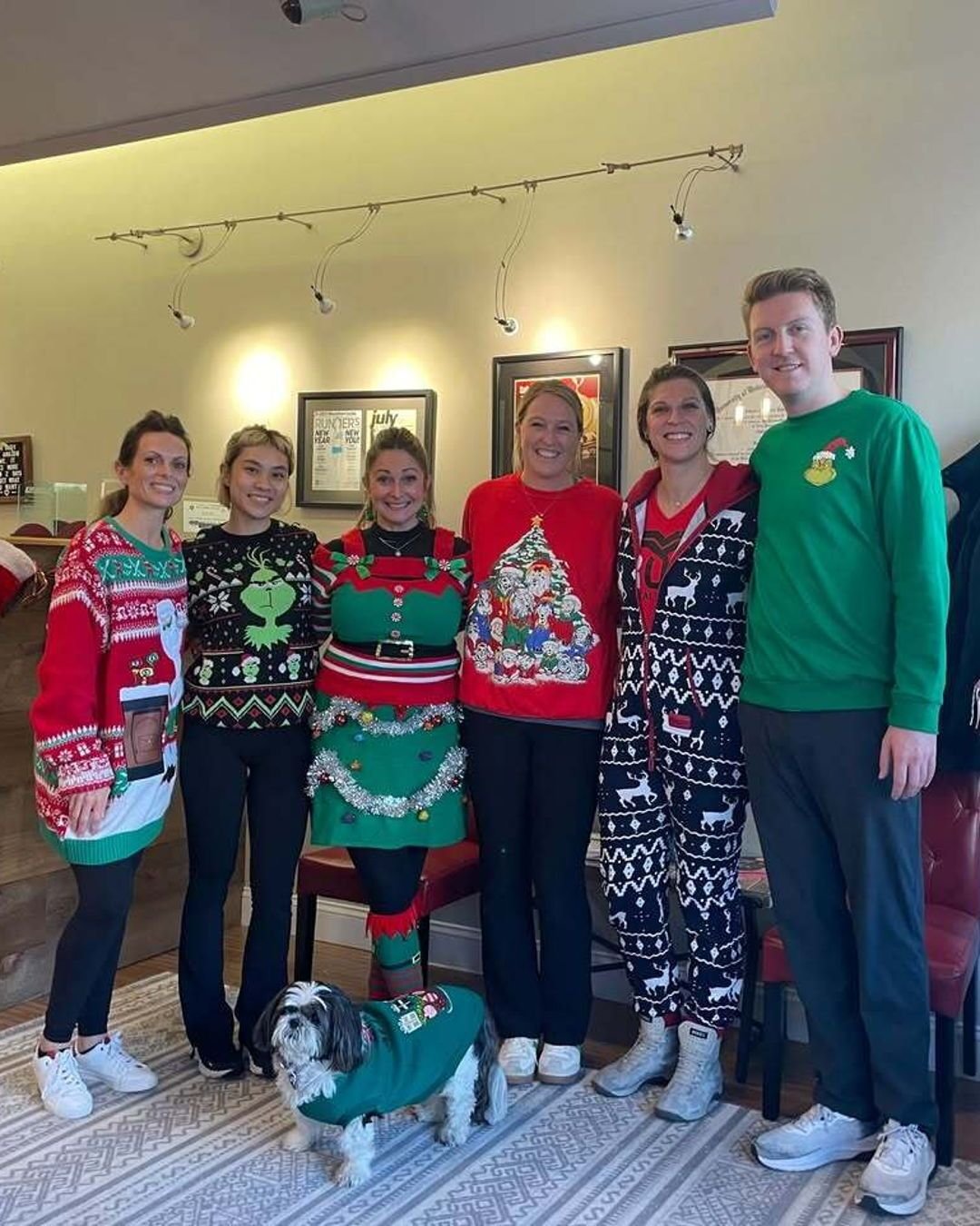 Nothing says holiday season like #ChristmasSweaterDay in the office! 🎄🐶 

#ironpt #getbetterbebetter #caldwellnj #midlandparknj