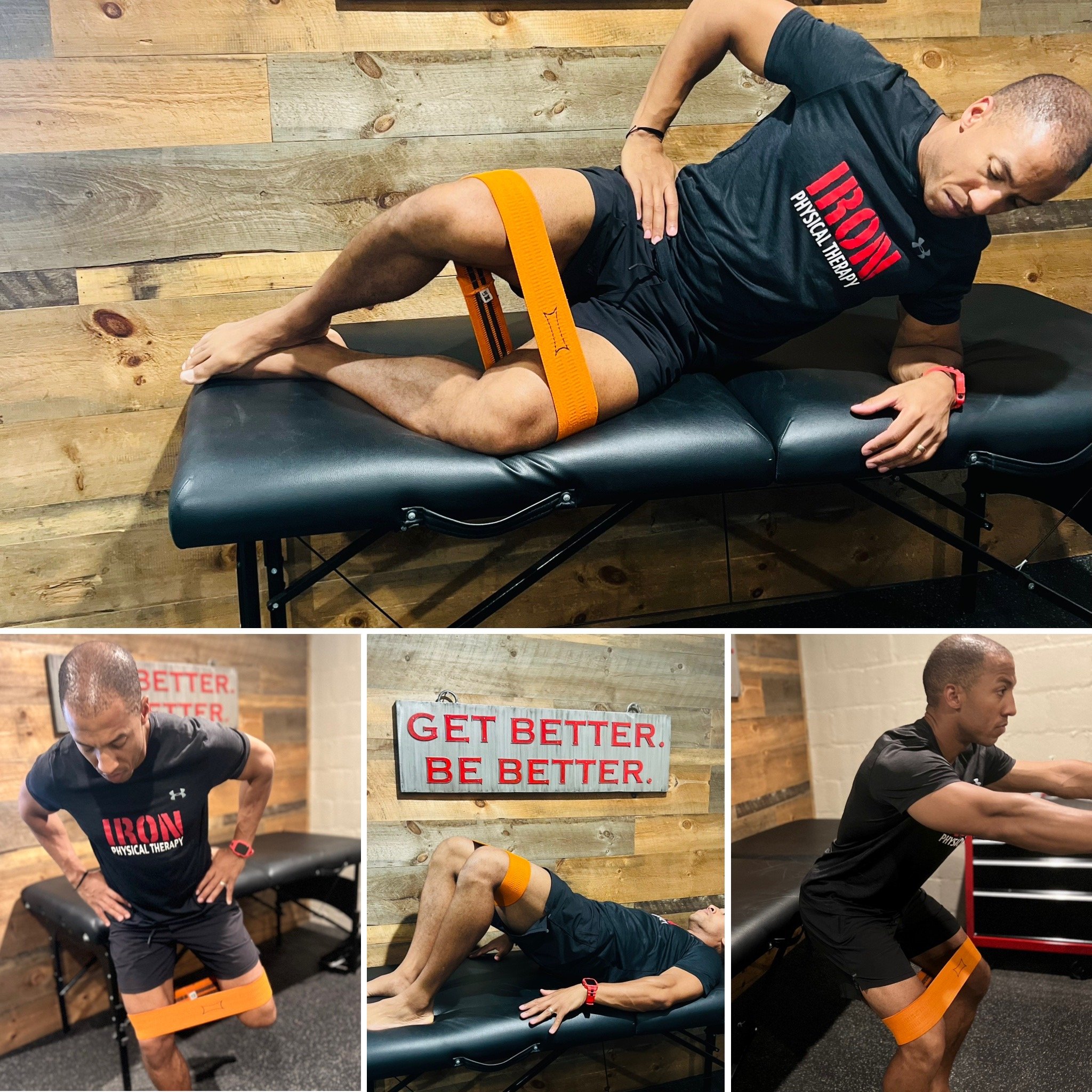 slam band used in a physical therapy session