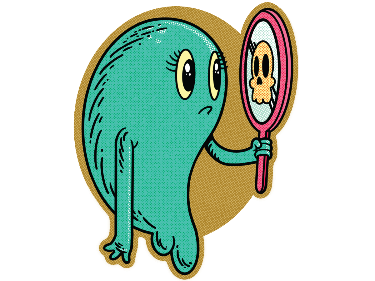 MIRROR GHOST STICKER