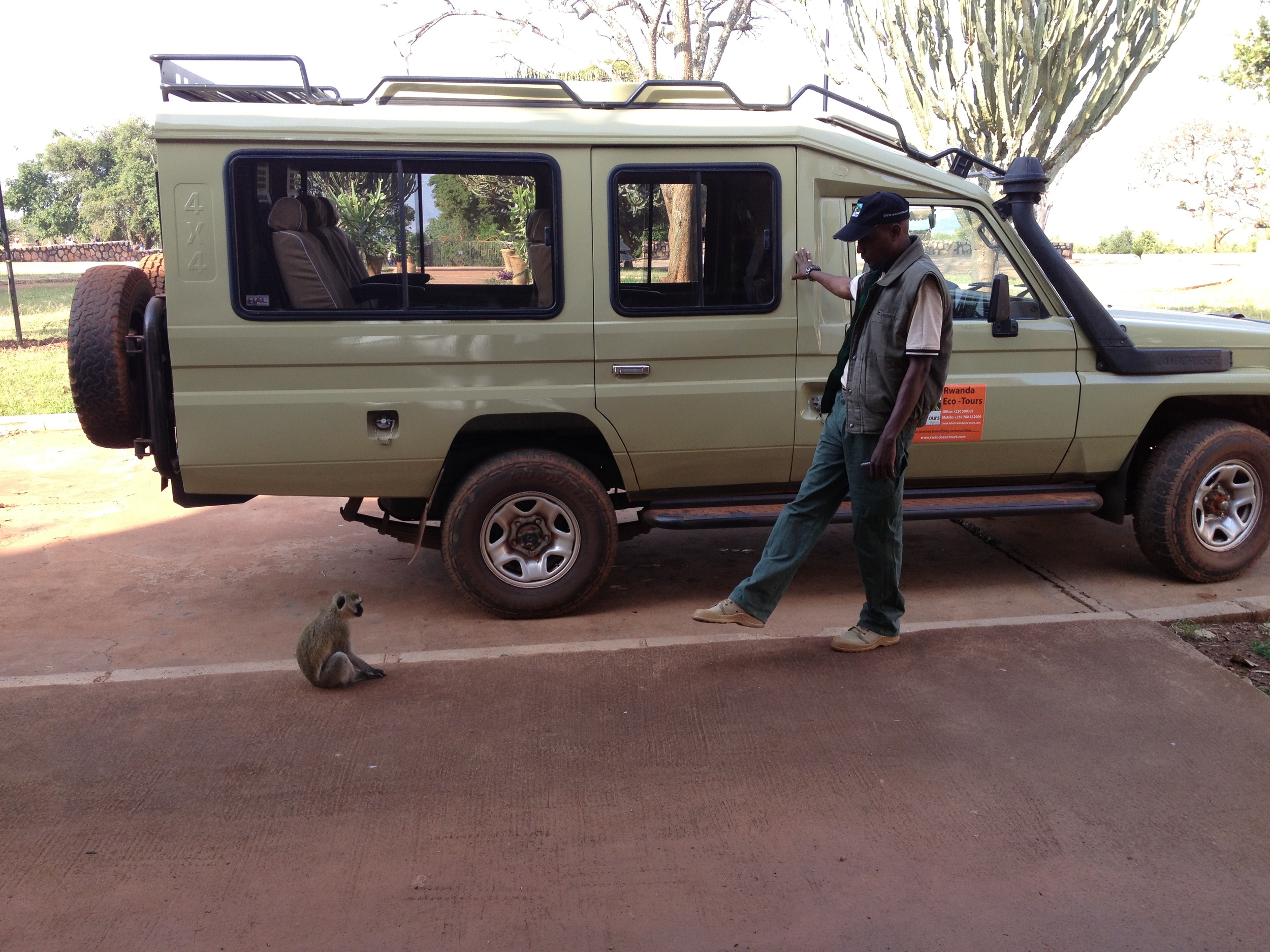 Our guide Yasin keeps unwanted company from joining us for our journey.