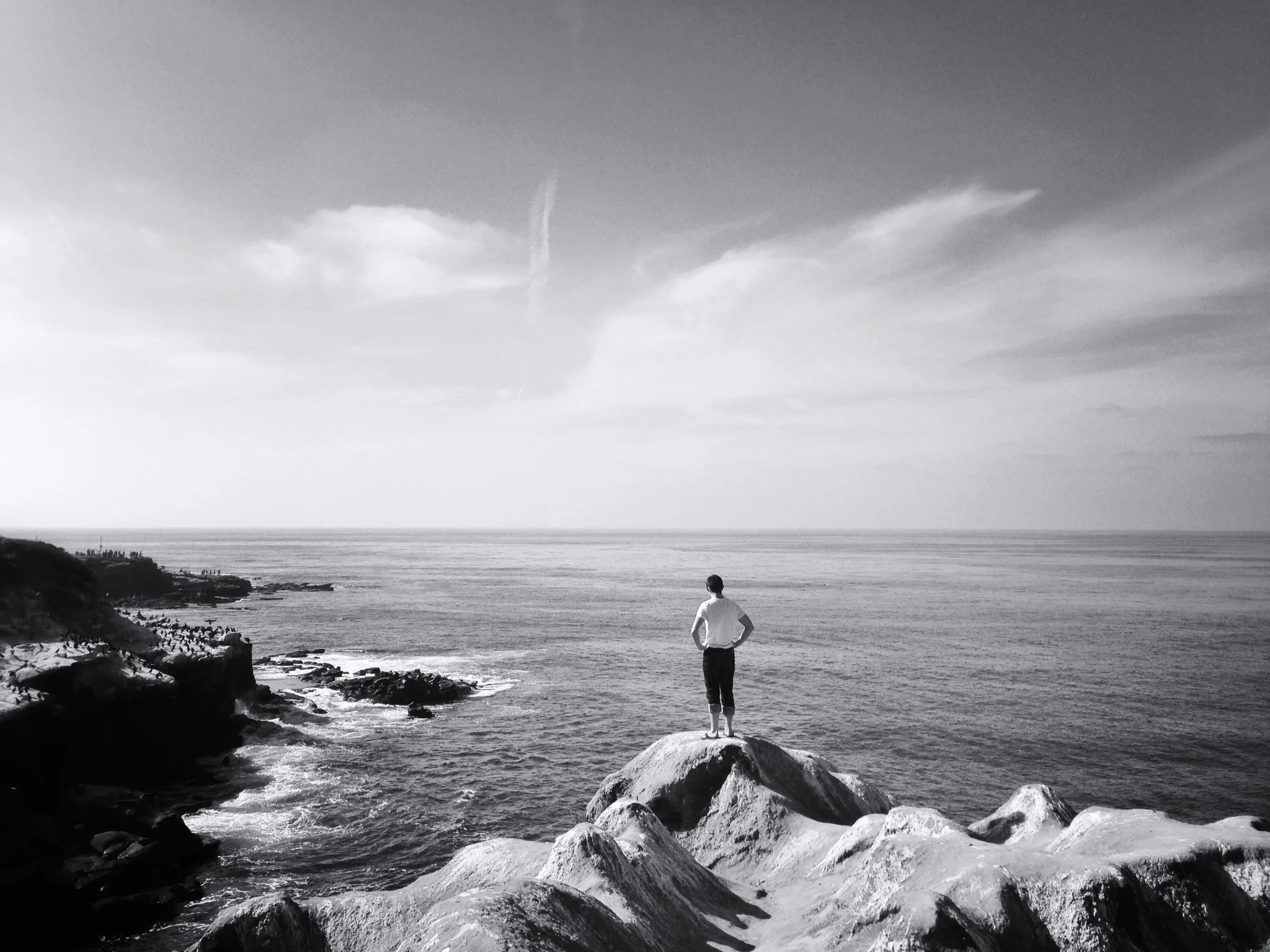 One of my longest living friends, Trey Hester, on top of La Jolla Cove